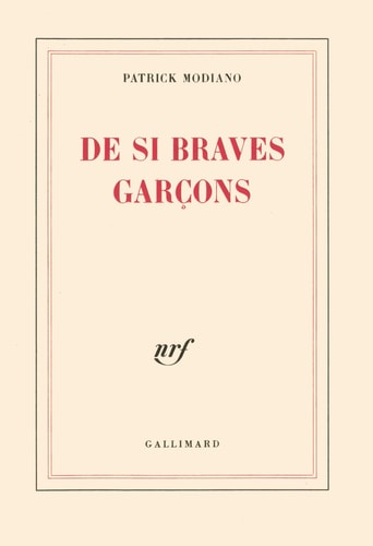 DE SI BRAVES GARCONS, de Patrick Modiano | portada del libro