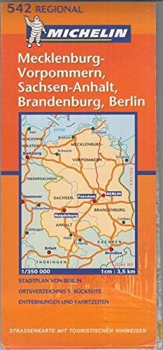 MAPA REGIONAL MECKLENBURG-VORPOM/SACHSEN-ANHALT/BRANDE, de SIN AUTOR | portada del libro
