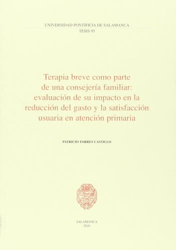 Terapia breve como parte de una consejería familiar: evaluación de su impacto en la recucción del ga, de Torres Castillo | po