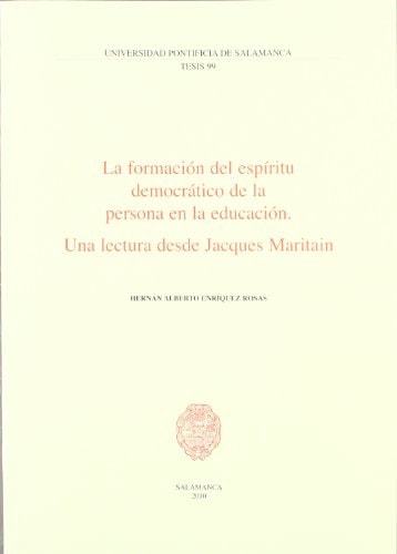 La formación del espíritu democrático de la persona en la educación, de Enríquez Rosas | portada del libro
