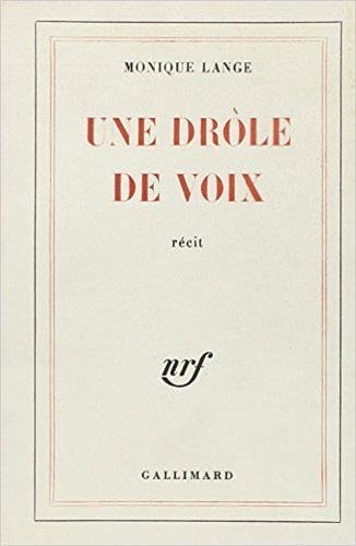 UNE DROLE DE VOIX, de Lange | portada del libro
