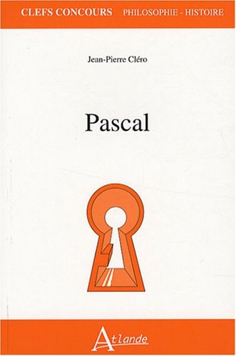 PASCAL, de Jean-Pierre Cléro | portada del libro