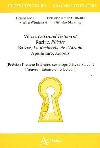 VILLON/PHEDRE/BALZAC RECHERCHE AB/APPOLI, de Gérard Gros | portada del libro