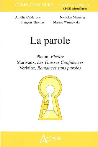 LA PAROLE SUJET CLASSES PREPAS SCIENT, de Amélie Calderone | portada del libro
