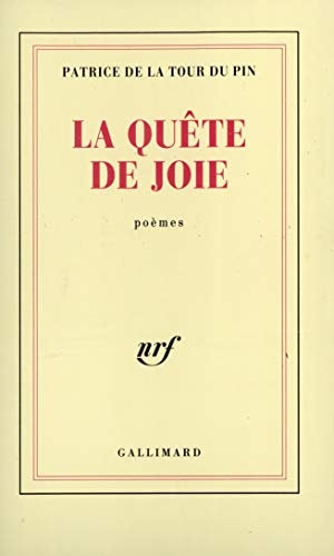 LA QUETE DE JOIE, de Patrice de La Tour Du Pin | portada del libro