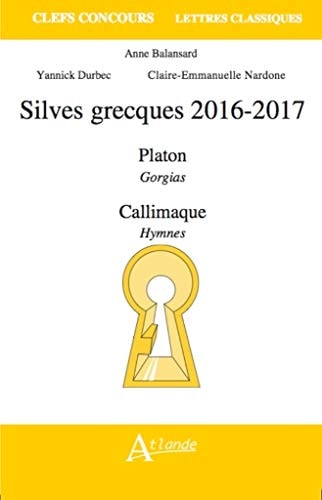 SILVES GRECQUES 2016-2017, de Anne Balansard | portada del libro