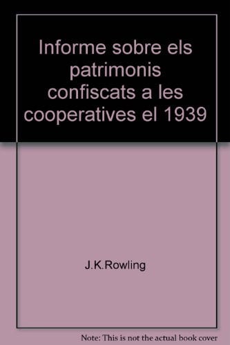 Informe sobre els patrimonis confiscats a les cooperatives el 1939, de AA.VV. | portada del libro
