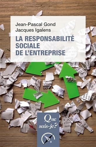 A RESPONSABILITE SOCIALE DE L'ENTREPRIS, de Jean-Pascal Gond | portada del libro