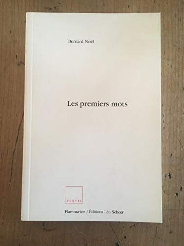 Les premiers mots, de NOEL BERNARD | portada del libro