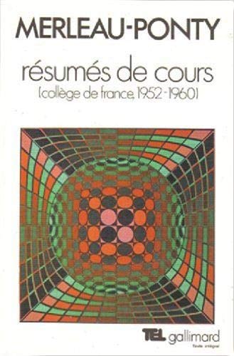 RESUMES DE COURS, de Merleau-Ponty | portada del libro