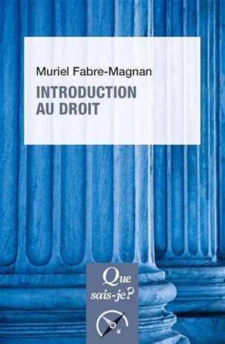INTRODUCTION AU DROIT, de Muriel Fabre-Magnan | portada del libro