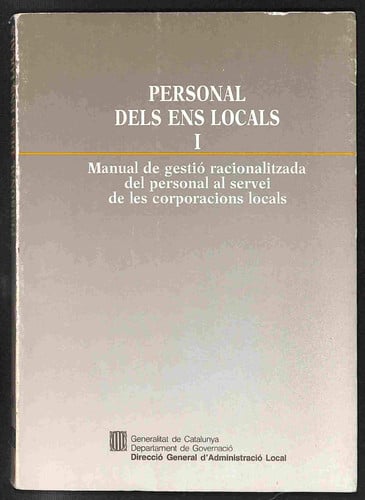 Manual de gestió racionalitzada del personal al servei de les corporacions locals, de AA.VV. | portada del libro