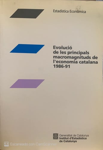 Evolució de les principals macromagnituds de l'economia catalana 1986-91, de AA.VV. | portada del libro