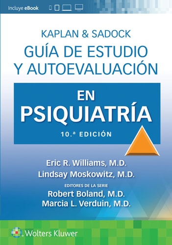KAPLAN & SADOCK GUIA DE ESTUDIO Y AUTOEVALUACION EN PSIQUIA, de WILLIAMS | portada del libro