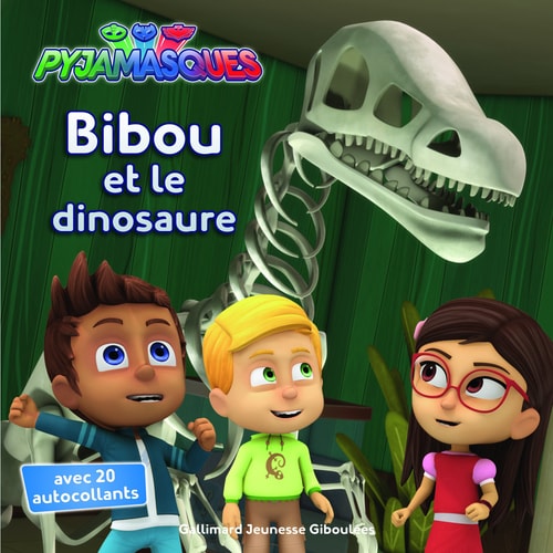 PYJAMASQUES BIBOU ET LE DINOSAURE AVEC AUTOCOLLANTS, de Romuald | portada del libro