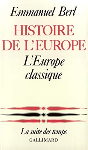 HISTOIRE DE L'EUROPE T2, de Emmanuel Berl | portada del libro