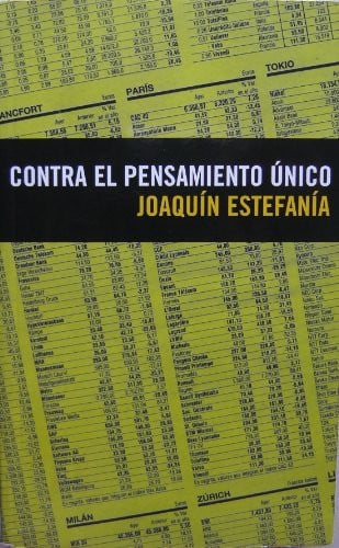 CONTRA EL PENSAMIENTO UNICO PDL, de ESTEFANIA | portada del libro