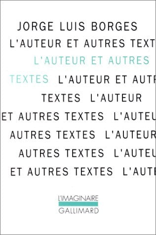 L'AUTEUR ET AUTRES TEXTES, de Jorge Luis Borges | portada del libro