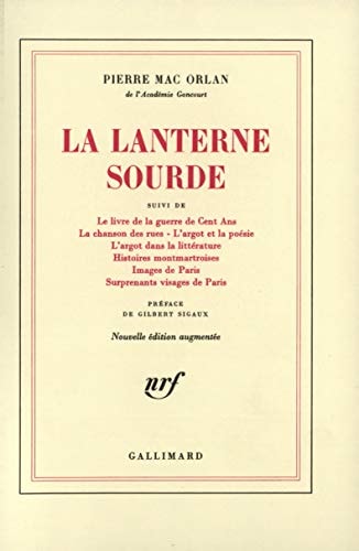 LA LANTERNE SOURDE / LE LIVRE DE LA GUERRE DE CENT ANS /LA C, de Mac Orlan | portada del libro