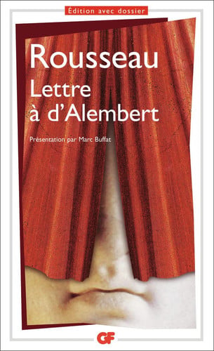 ETTRE A D'ALEMBERT, de ROUSSEAU JEAN-JACQUES | portada del libro