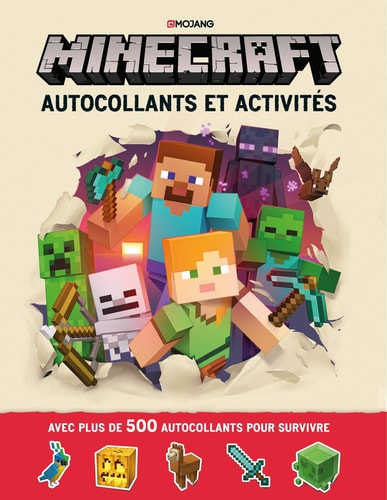 MINECRAFT AUTOCOLLANTS ET ACTIVITES, de Craig Jelley | portada del libro