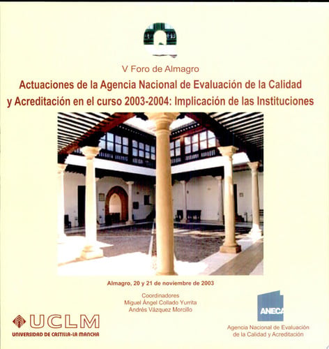 Actuaciones de la agencia nacional de evaluación de la calidad y acreditación, de VAZQUEZ MORCILLO | portada del libro