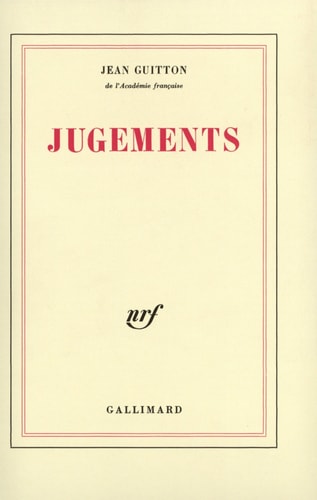 JUGEMENTS, de Guitton | portada del libro