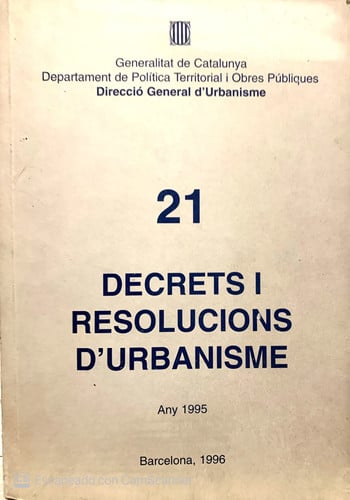Decrets i resolucions d'Urbanisme, de AA.VV. | portada del libro