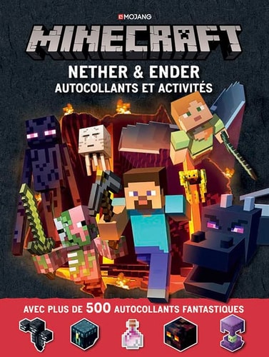 MINECRAFT NETHER ET ENDER AUTOCOLLANTS ET ACTIVITES, de Stephanie Milton | portada del libro