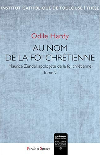 MAURICE ZUNDEL ITINERAIRE D'UN HOMME DE FOI, de Odile Hardy | portada del libro