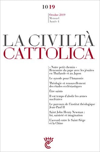 CIVILTA CATTOLICA OCTOBRE 2019, de Spadaro  sj | portada del libro