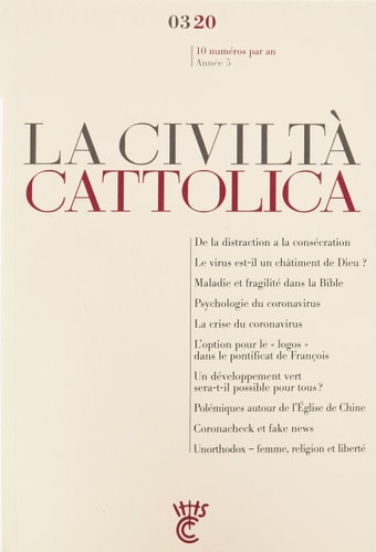 LA CIVILTA CATTOLICA 0320, de Spadaro  sj | portada del libro