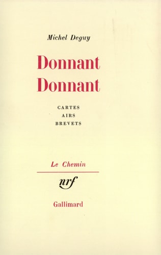 DONNANT DONNANT, de Deguy | portada del libro