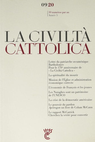 LA CIVILTA CATTOLICA 0920, de Spadaro  sj | portada del libro