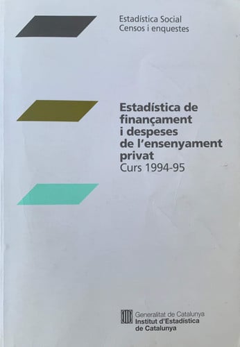 ESTADISTICA DE FINANÇAMENT I DESPESES DE L'ENSENYA, de AA.VV. | portada del libro