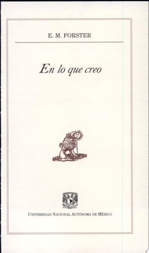 EN LO QUE CREO, de E.M. FOSTER | portada del libro