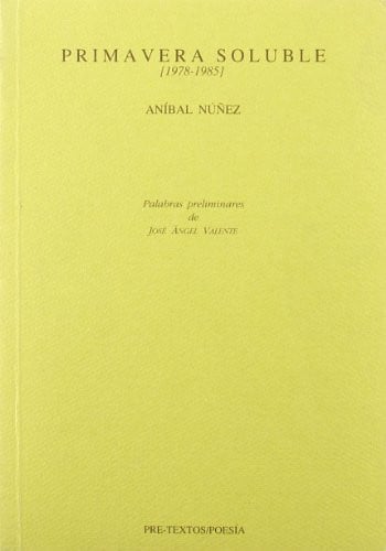 áPrimavera soluble, de Núñez | portada del libro