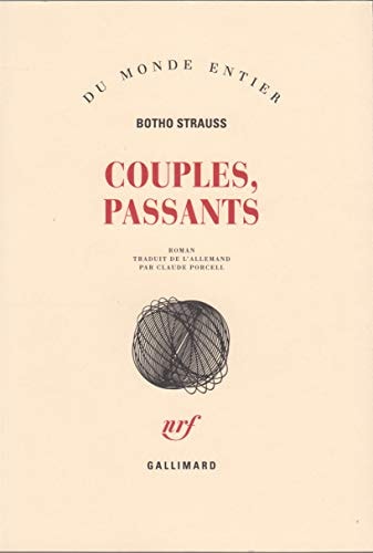 COUPLES PASSANTS, de Botho Strauss | portada del libro