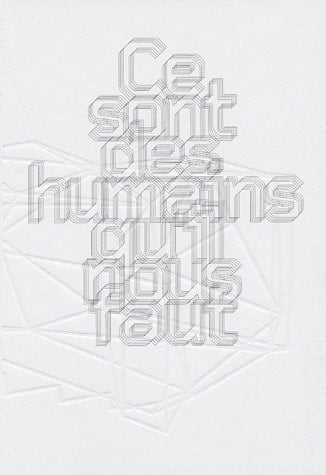 CE SONT DES HUMAINS QU IL NOUS FAUT, de CANTARELLA ROBE | portada del libro