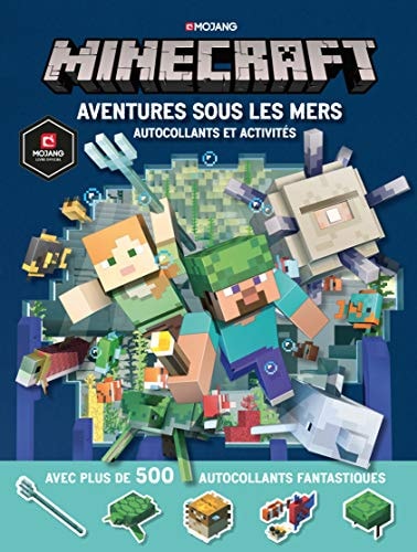 MINECRAFT AVENTURES SOUS LES MERS AUTOCOLLANTS ET ACTIVITES, de Stephanie Milton | portada del libro