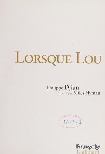 ORSQUE LOU, de Philippe Djian | portada del libro