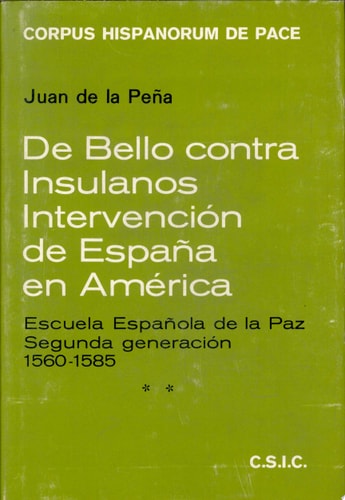 De bello contra insulanos, de Peña | portada del libro