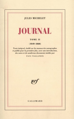 JOURNAL T2 1849-1860, de Jules Michelet | portada del libro