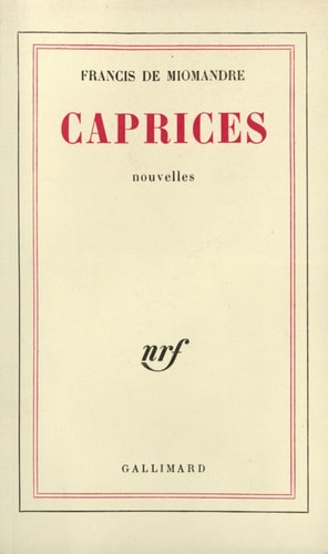 CAPRICES, de Francis de Miomandre | portada del libro