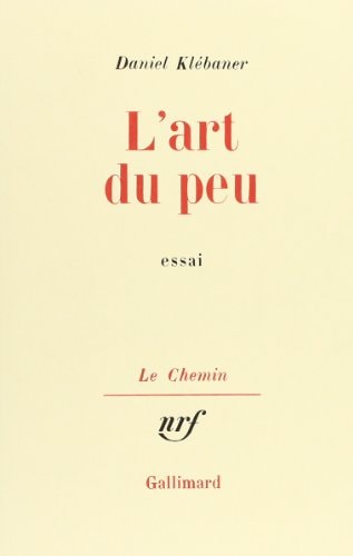 L'ART DU PEU, de Daniel Klébaner | portada del libro