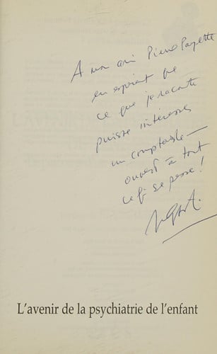 L AVENIR DE LA PSYCHIATRIE DE L ENFANT, de GAUTHIER YVON | portada del libro