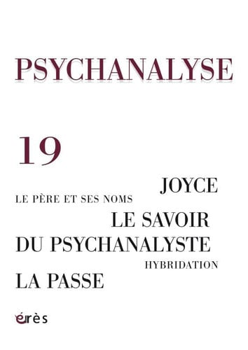 PSYCHANALYSE 19 JOYCE LE PERE ET SES NOMS, de COLLECTIF | portada del libro