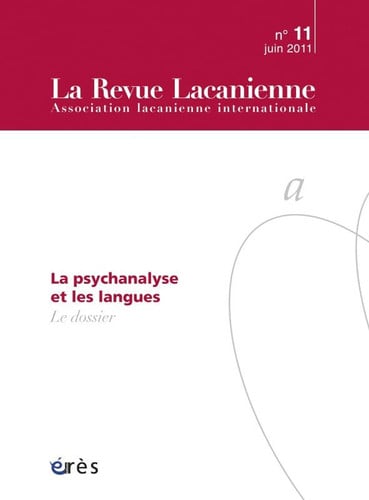REVUE LACANIENNE 11 LA PSYCHANALYSE ET LES LANGUES, de COLLECTIF | portada del libro