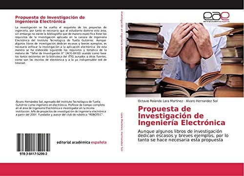 PROPUESTA DE INVESTIGACION INGENIERIA ELECTRONICA | portada del libro