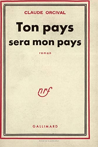 TON PAYS SERA MON PAYS, de Claude Orcival | portada del libro